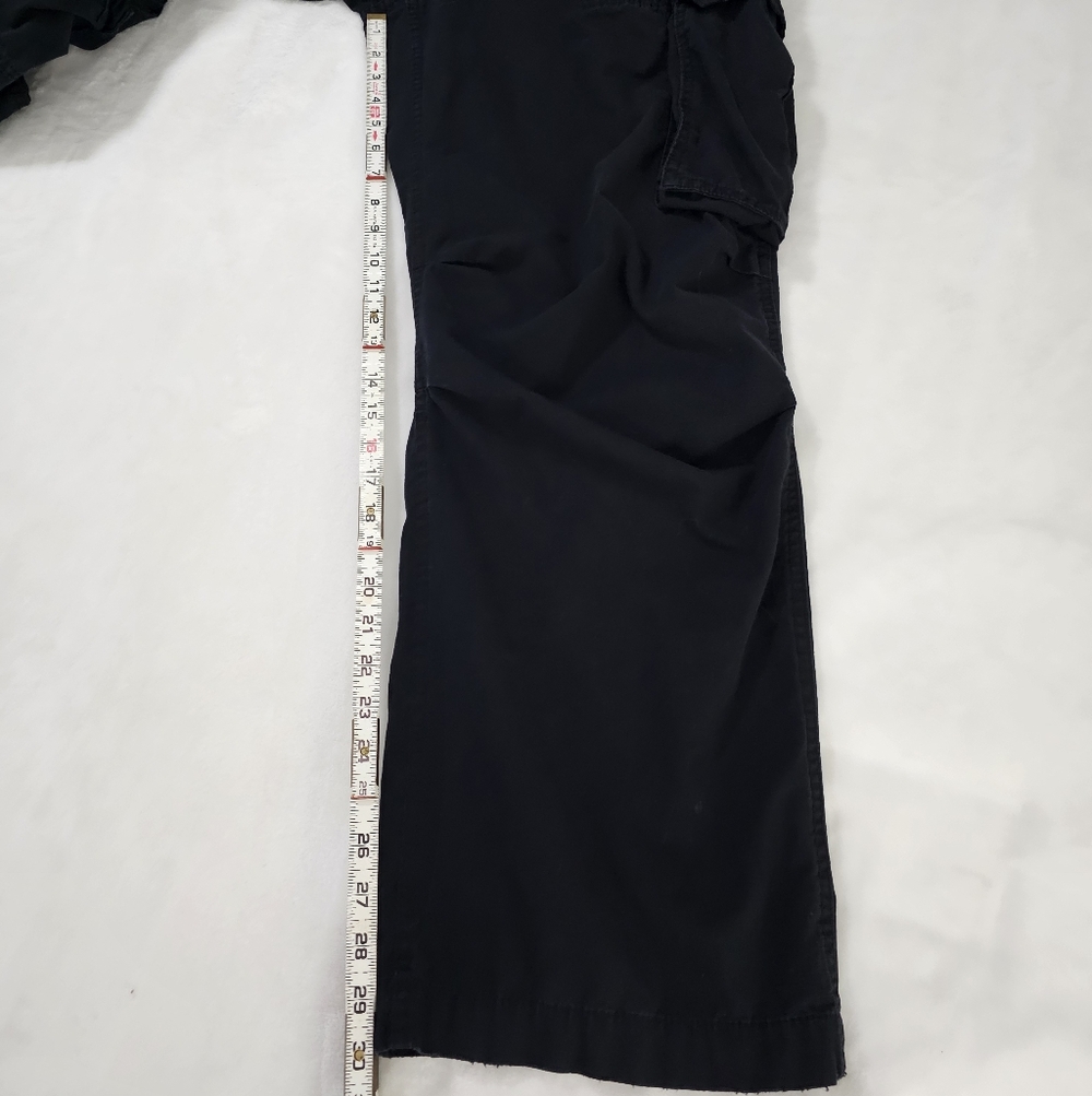 Polo Ralph Lauren Vintage Mens Black RipStop Cargo Military Surplus Baggy Pants - Picture 5 of 14